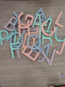 Telai lettere stampatello